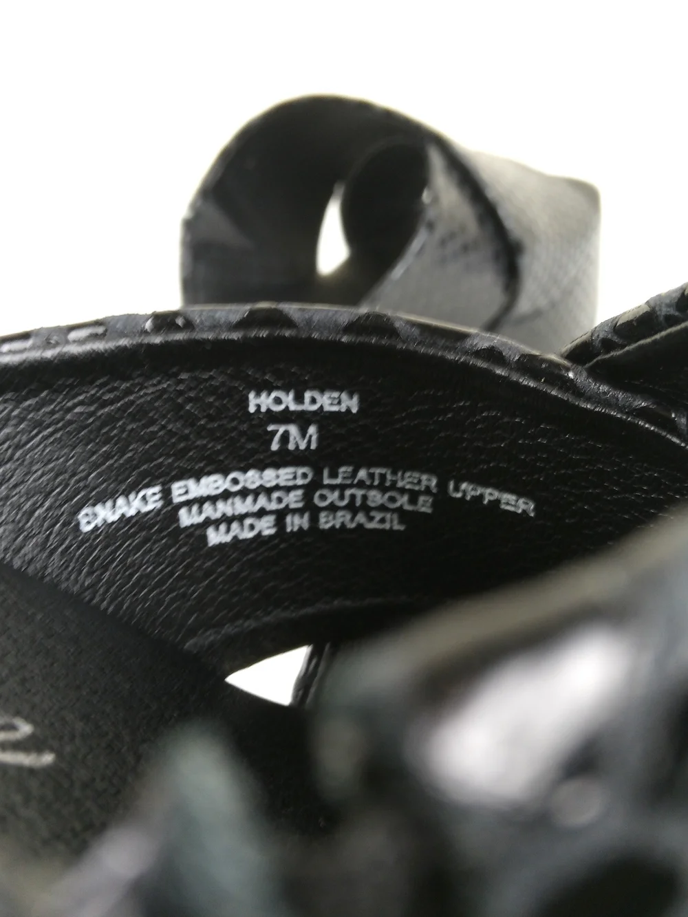 Matisse Holden Platform Slide Sandals Black Snake Embossed Leather Slip On 7
